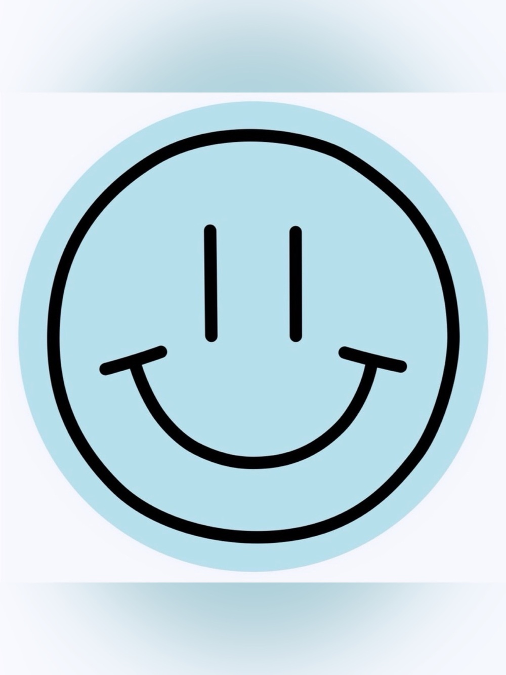 50 STICKERS - 2” ROUND - ‘SMILEY’ - BLUE
